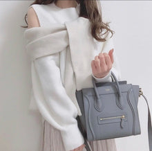 Load image into Gallery viewer, Celine Nano Luggage Tote Kohl Grey Gold Hw