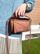 Load image into Gallery viewer, Loewe Classic Mini Puzzle Bag in Tan Calfskin