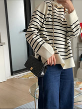 Load image into Gallery viewer, Chanel Mini Statement Flap Vtg Navy 24k Gold