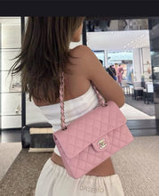 Load image into Gallery viewer, Chanel 22c Rose Sakura Pink Small Classic Flap Caviar Champagne Gold Hardware