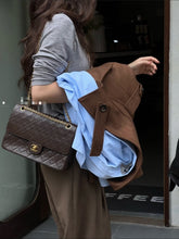 Load image into Gallery viewer, Chanel Chocolate Brown Vintage Straight Flap Bijoux Chain 24k Gold