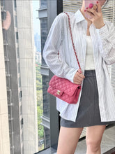 Load image into Gallery viewer, Chanel 17c Pink Watermelon Caviar Mini Rectangle Gold Hardware