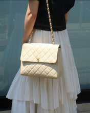 Load image into Gallery viewer, Chanel Square Flap Vintage Black Caviar 24k Gold