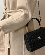 Load image into Gallery viewer, Chanel Small Kelly Top Handle White Vintage 24k Gold
