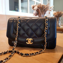 Load image into Gallery viewer, Chanel Diana Small Black Lambskin 24k Gold HW