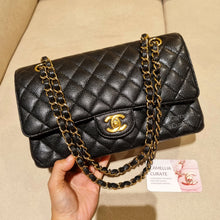 Load image into Gallery viewer, Chanel Classic Flap Medium Black Caviar Gold HW