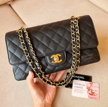 Load image into Gallery viewer, Chanel Classic Flap Black Caviar Medium Gold HW
