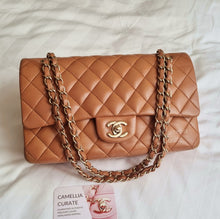 Load image into Gallery viewer, Chanel Caramel Vintage Classic Medium Flap Gold HW