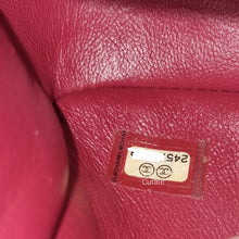 Load image into Gallery viewer, Chanel 17b Mini Caviar Square Dark Raspberry Red Silver HW