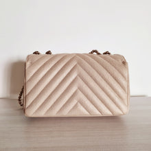 Load image into Gallery viewer, Chanel Iridescent Beige Caviar Mini Statement Flap