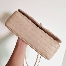 Load image into Gallery viewer, Chanel Iridescent Beige Caviar Mini Statement Flap