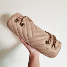 Load image into Gallery viewer, Chanel Iridescent Beige Caviar Mini Statement Flap