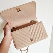 Load image into Gallery viewer, Chanel Iridescent Beige Caviar Mini Statement Flap