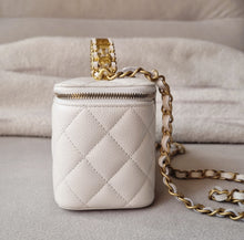 Load image into Gallery viewer, Chanel 22s Vanity White Caviar Gold Hardware