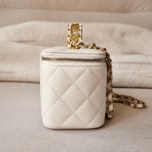 Load image into Gallery viewer, Chanel 22s Vanity White Caviar Gold Hardware