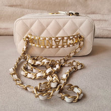 Load image into Gallery viewer, Chanel 22s Vanity White Caviar Gold Hardware