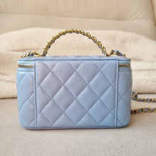 Load image into Gallery viewer, Chanel 22s Vanity Caviar Sky Blue Gold Hardware