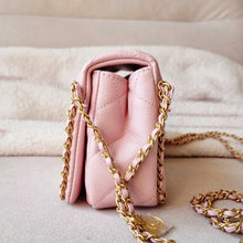 Load image into Gallery viewer, Chanel Pink Caviar 22k Chain Around Bag Gold Hw
