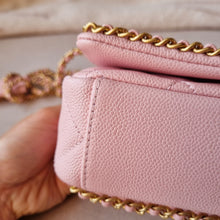Load image into Gallery viewer, Chanel Pink Caviar 22k Chain Around Bag Gold Hw