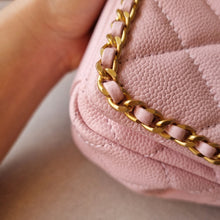 Load image into Gallery viewer, Chanel Pink Caviar 22k Chain Around Bag Gold Hw
