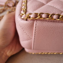 Load image into Gallery viewer, Chanel Pink Caviar 22k Chain Around Bag Gold Hw