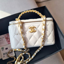Load image into Gallery viewer, Chanel 22s Vanity White Caviar Gold Hardware