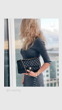 Load image into Gallery viewer, Chanel Vintage Classic Medium Flap Black Caviar 24k Gold HW