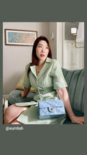 Load image into Gallery viewer, Chanel 21c Sky Blue Mini Square Lambskin Gold HW