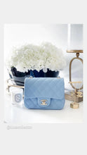 Load image into Gallery viewer, Chanel 21c Sky Blue Mini Square Lambskin Gold HW