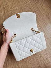 Load image into Gallery viewer, Chanel Diana Caviar Small White 24k Gold
