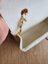 Load image into Gallery viewer, Chanel Diana Caviar Small White 24k Gold
