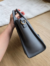 Load image into Gallery viewer, Celine Nano Luggage Tote Kohl Grey Gold Hw
