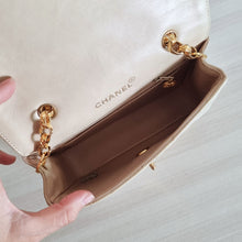 Load image into Gallery viewer, Chanel Mini Diana Bijoux Chain Beige Lambskin Vintage 24k Gold
