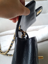 Load image into Gallery viewer, Chanel Mini Black Caviar Square Gold Hw
