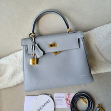 Load image into Gallery viewer, Hermes K25 Gris Mouette Togo  Gold Hardware
