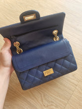 Load image into Gallery viewer, Chanel Mini Caviar Reissue 224 Navy Gold Hardware
