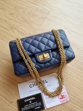 Load image into Gallery viewer, Chanel Mini Caviar Reissue 224 Navy Gold Hardware
