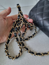 Load image into Gallery viewer, Chanel Black Caviar Mini Square Gold Hardware Edge Stitching
