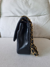 Load image into Gallery viewer, Chanel Classic Medium Straight Flap Black Vintage 24k Gold
