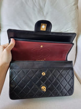 Load image into Gallery viewer, Chanel Classic Medium Straight Flap Black Vintage 24k Gold
