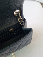 Load image into Gallery viewer, Chanel Mini Square Black Caviar Gold Hardware
