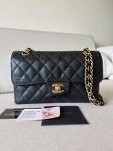Load image into Gallery viewer, Chanel Small Classic Flap Black Caviar 24k Gold
