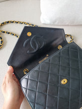 Load image into Gallery viewer, Chanel Small Envelope Flap Black 24k Gold
