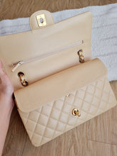 Load image into Gallery viewer, Chanel Classic Medium Flap Beige Clair Caviar Gold Hw
