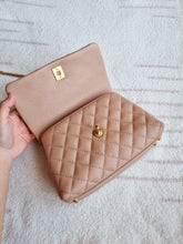 Load image into Gallery viewer, Chanel Mocha Dark Beige Caviar Coco Handle Small Gold Hardware
