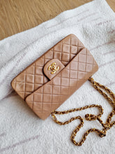 Load image into Gallery viewer, Chanel Mocha Dark Beige Classic Small Flap Vintage 24k Gold
