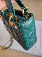 Load image into Gallery viewer, Lady Dior Mini Forest Green Gold Hardware
