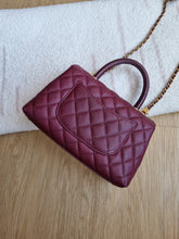 Load image into Gallery viewer, Chanel Burgundy Caviar Coco Handle Small Gold Hardware
