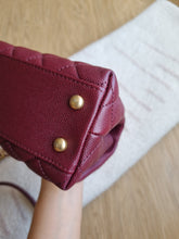 Load image into Gallery viewer, Chanel Burgundy Caviar Coco Handle Small Gold Hardware
