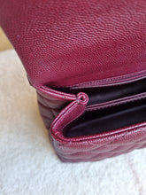 Load image into Gallery viewer, Chanel Burgundy Caviar Coco Handle Small Gold Hardware
